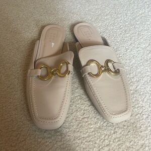 Business slip on loafers nude and gold size 9 basically new